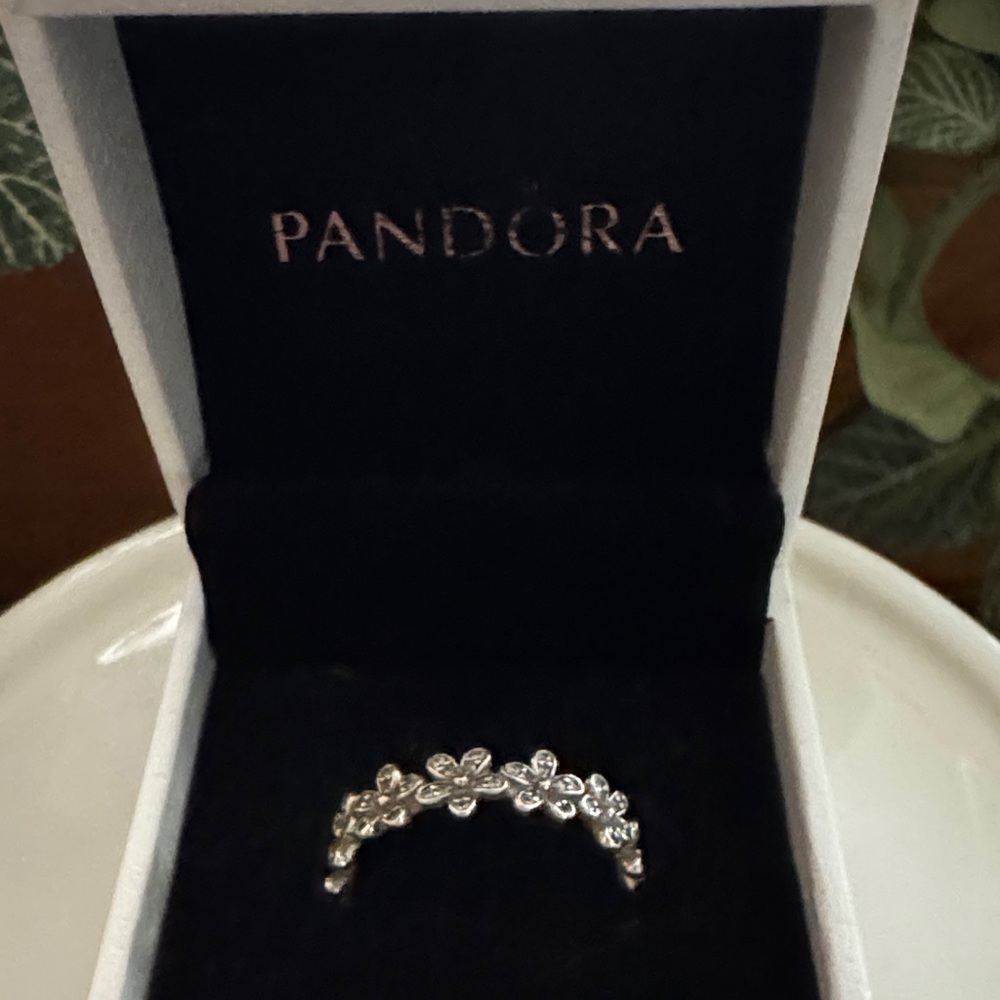 Pandora Silver Floral Ring